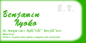 benjamin nyoko business card